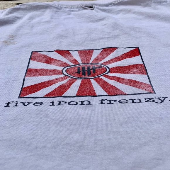 💛 Vintage Five Iron Frenzy Vintage Band T-Shirt Comic Book Art Ska Punk XL White - Picture 7 of 8